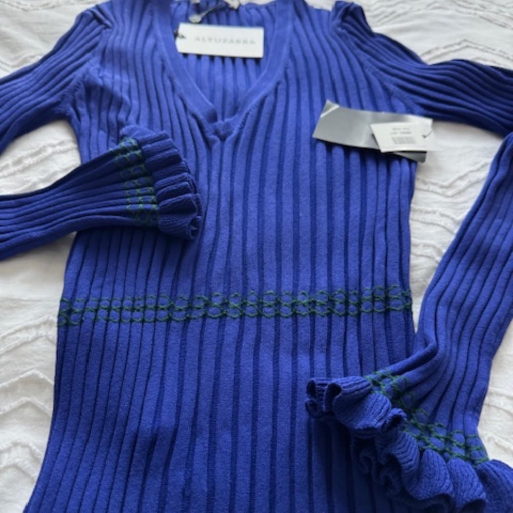 ALTUZARRA Bodycon Maxi Dress - NEW - Cobalt Blue - Size L